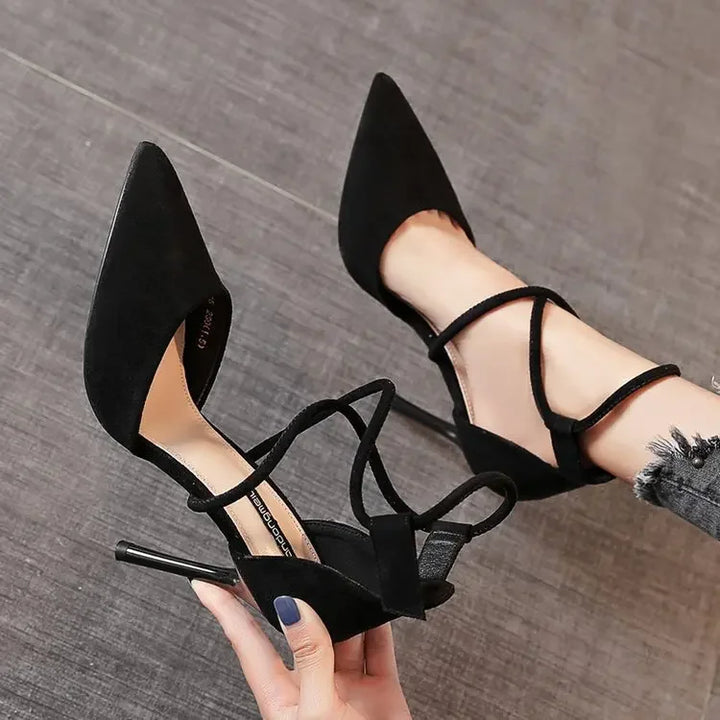 Alice | Women’s Pointed Heels with Cross Ankle Straps