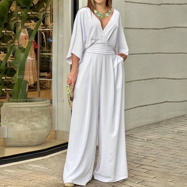 Amaris | Women’s Wide-Leg Jumpsuit featuring a Wrap Front