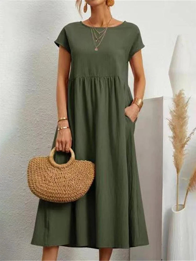 Larissa | Women’s Maxi Dress in a Soft Gathered Silhouette