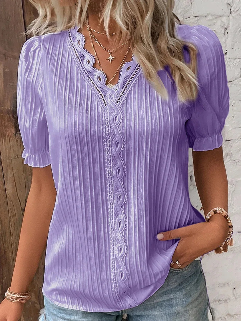 Isella | Women’s Blouse featuring a Decorative Front Folds