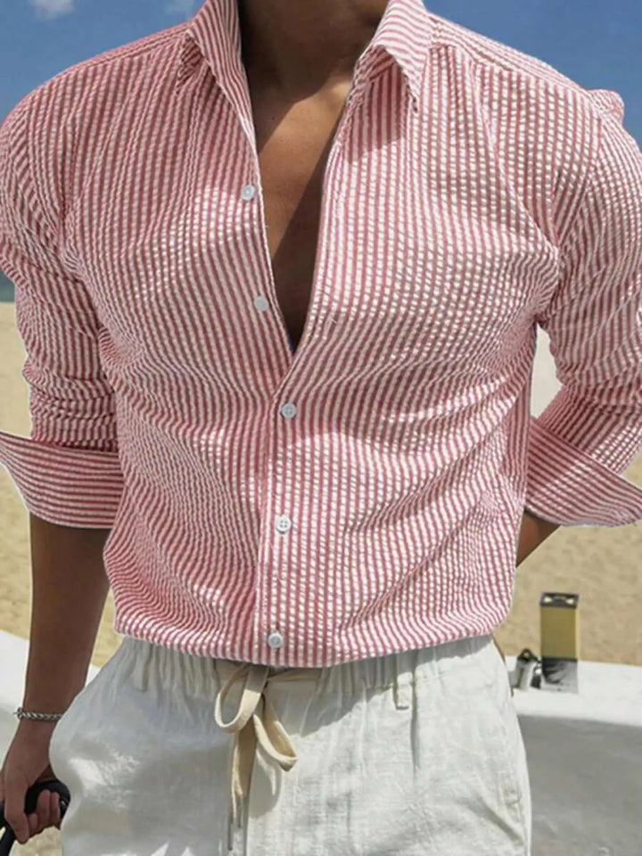 Bramwell | Men’s Striped Shirt in a Refined Slim Apparel