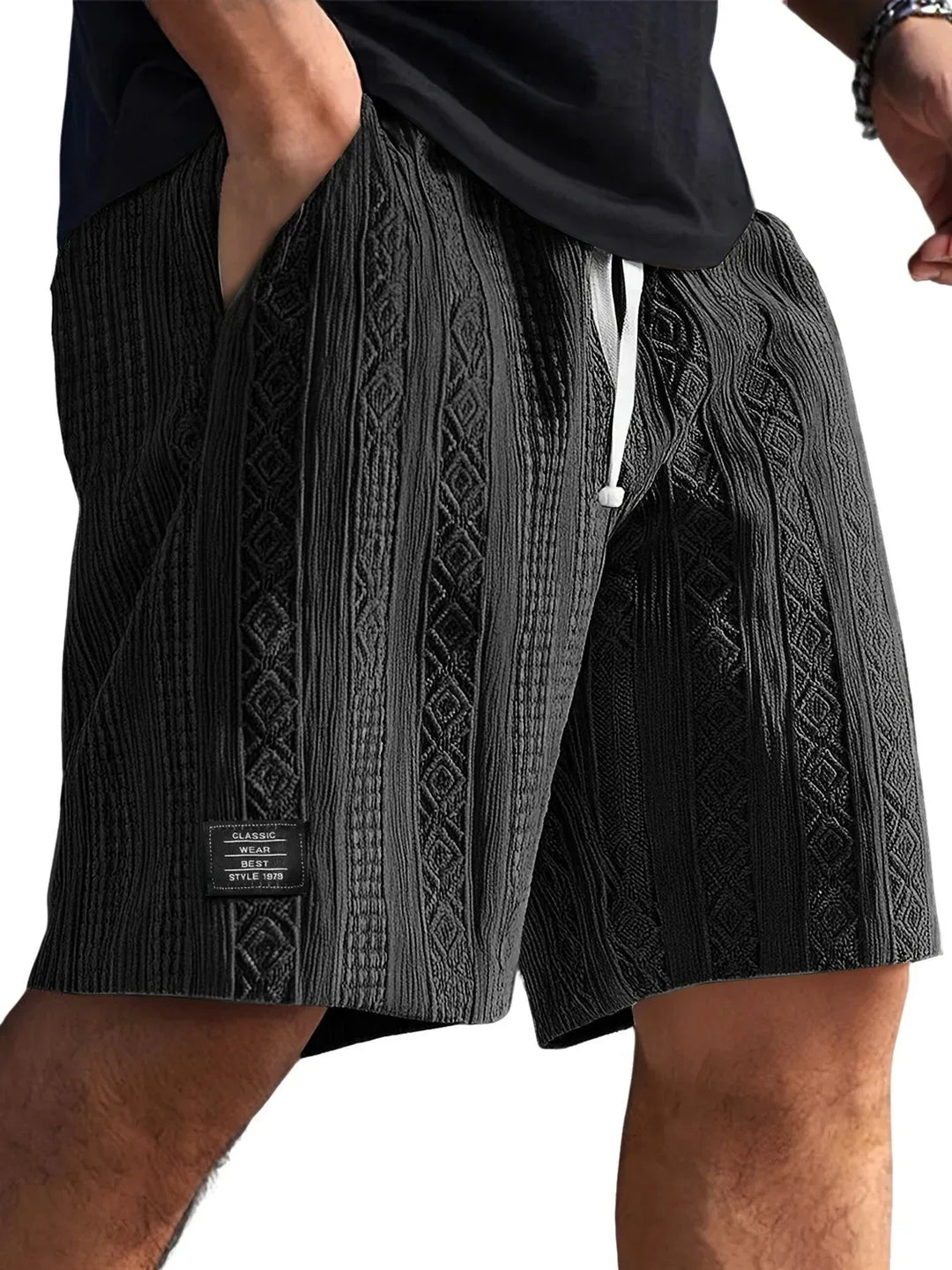 Rocco | Men’s Drawstring Shorts featuring Pattern Detail
