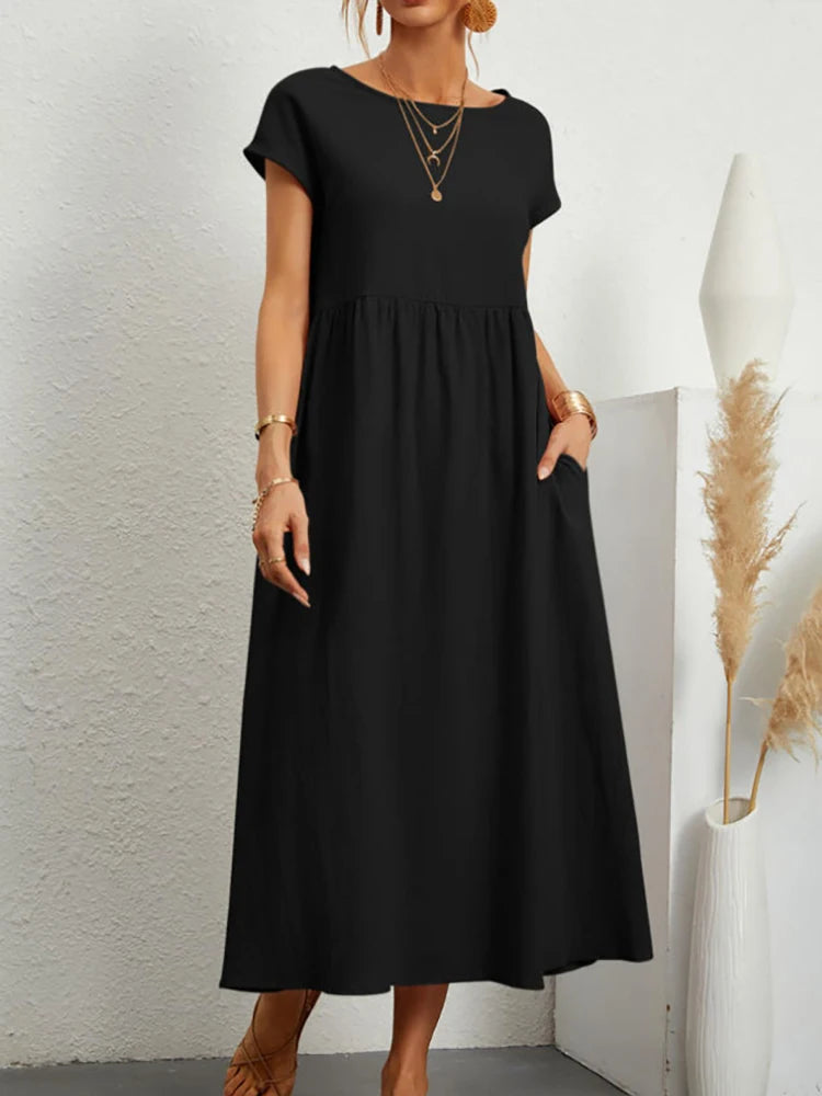 Larissa | Women’s Maxi Dress in a Soft Gathered Silhouette