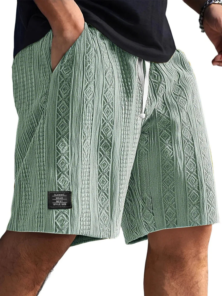 Rocco | Men’s Drawstring Shorts featuring Pattern Detail