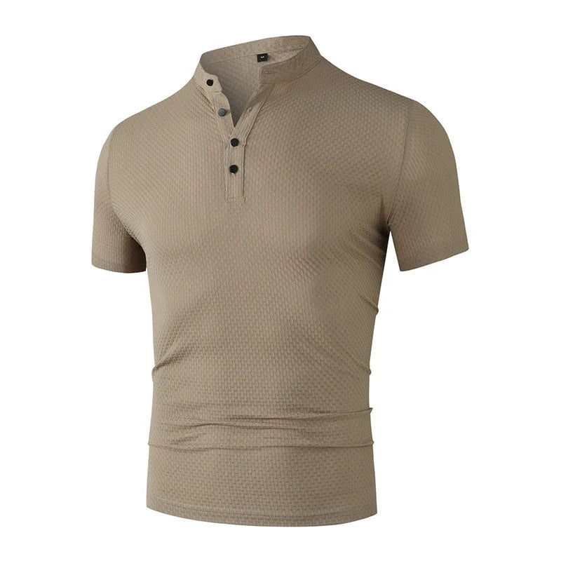 Royville | Men’s Short Sleeve Shirt with Stand Collar