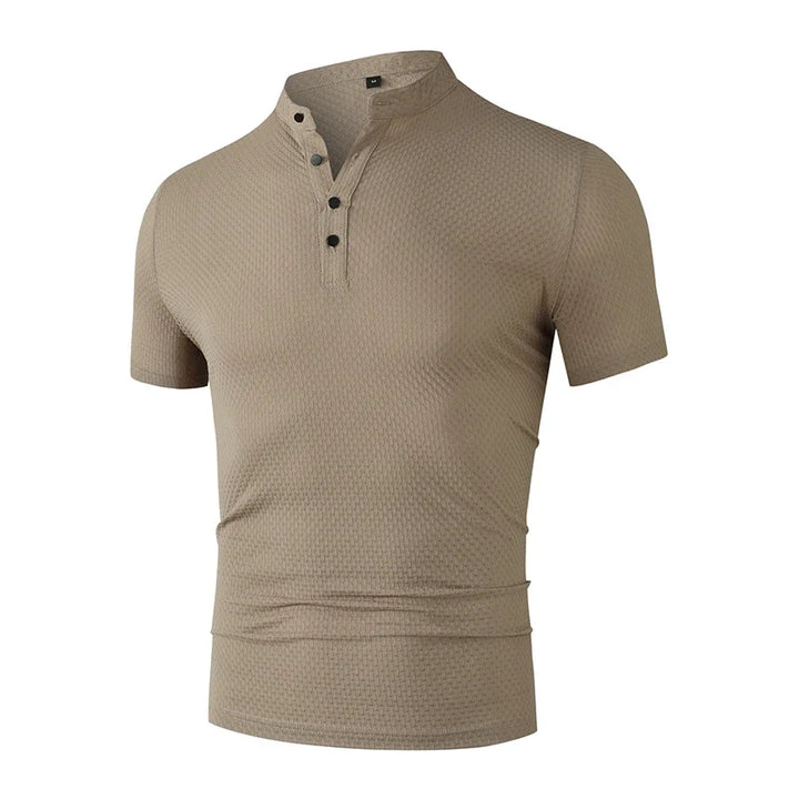 Royville | Men’s Short Sleeve Shirt with Stand Collar
