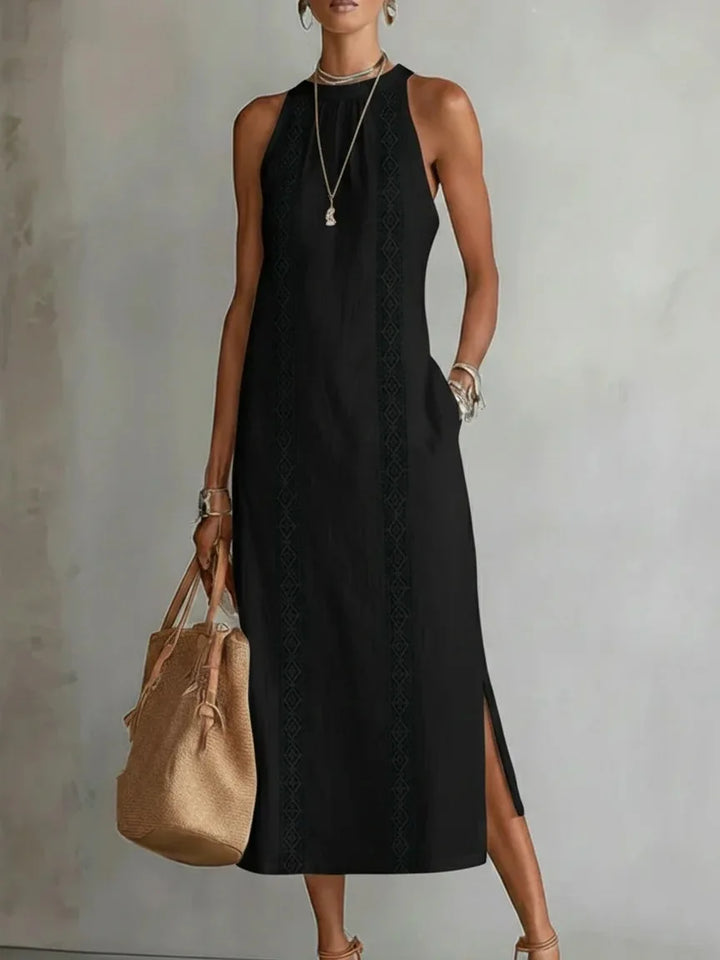 Nixie | Women’s Sleeveless Maxi Dress with a High Neck Finish