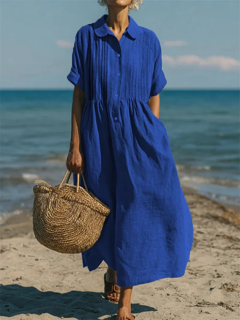 Aletta | Women’s Maxi Shirt Dress for Relaxed Summer Days