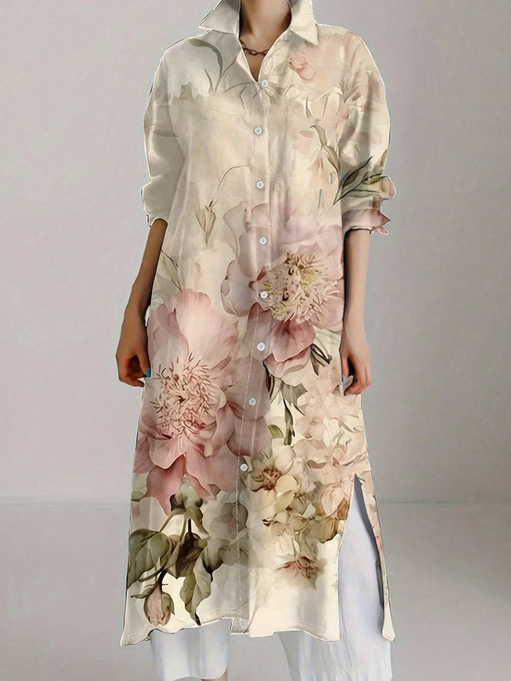 Ophelia | Women’s Floral Shirt Dress for Polished Day-Ready Style