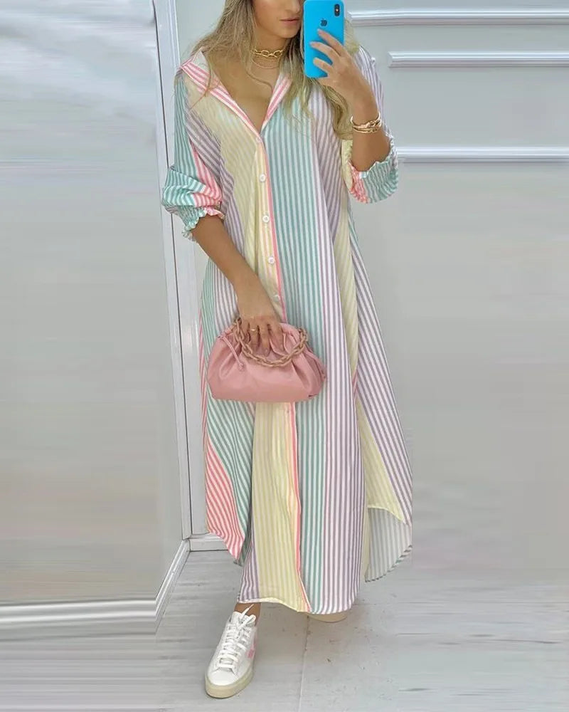 Elsie | Women’s Printed Shirt Dress for Effortless Wardrobe