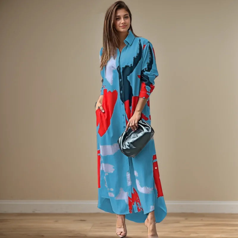 Marlowe | Women’s Abstract Shirt Dress for Relaxed Silhouette