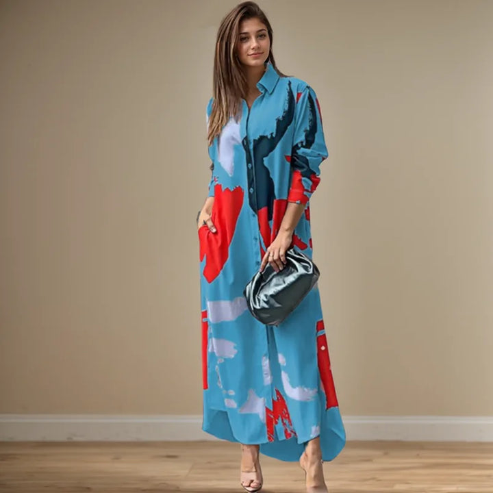 Marlowe | Women’s Abstract Shirt Dress for Relaxed Silhouette