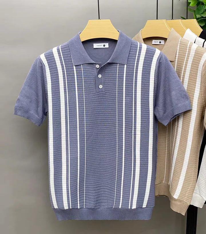 Orwin | Men’s Polo Shirt featuring Vertical Patterning
