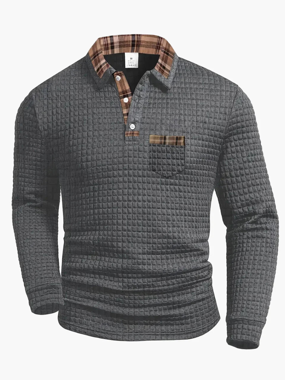 Kavero | Men’s Textured Polo Shirt designed for relaxed yet polished feel