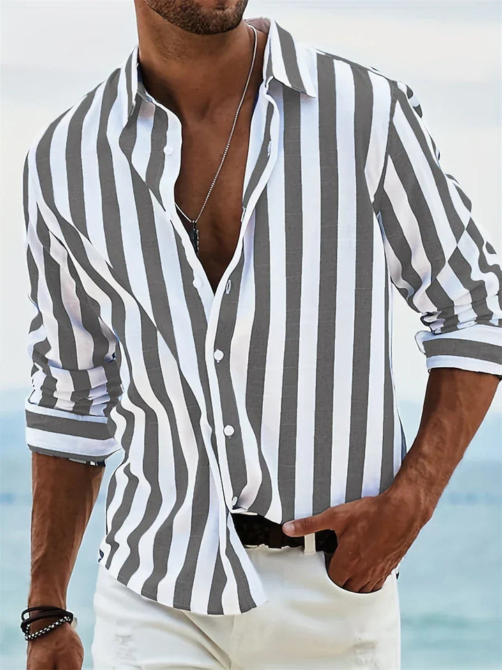 Avenor | Men’s Striped Shirt designed for Summer Fit