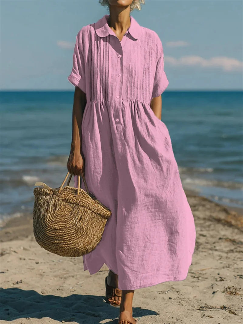 Aletta | Women’s Maxi Shirt Dress for Relaxed Summer Days