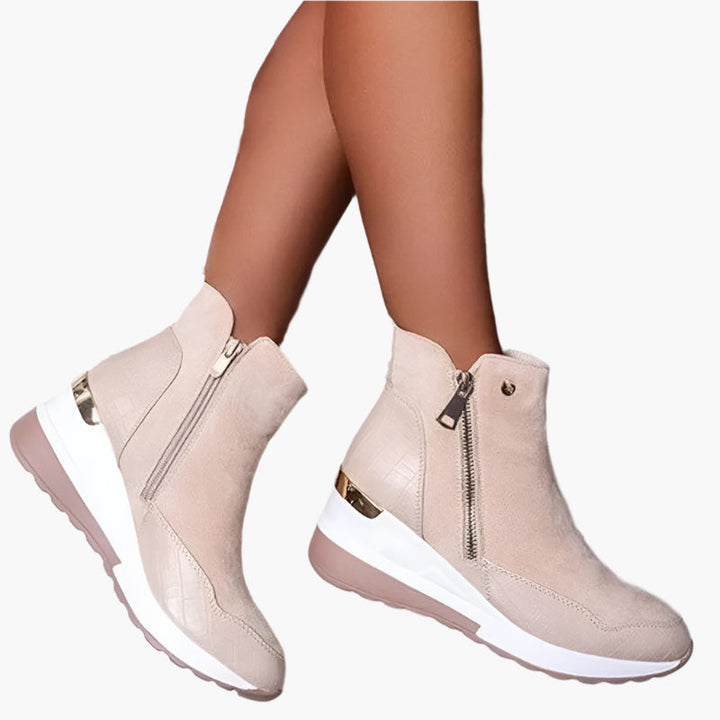 Lunira | Women’s Zip-Up Ankle Boots crafted with comfort at its core