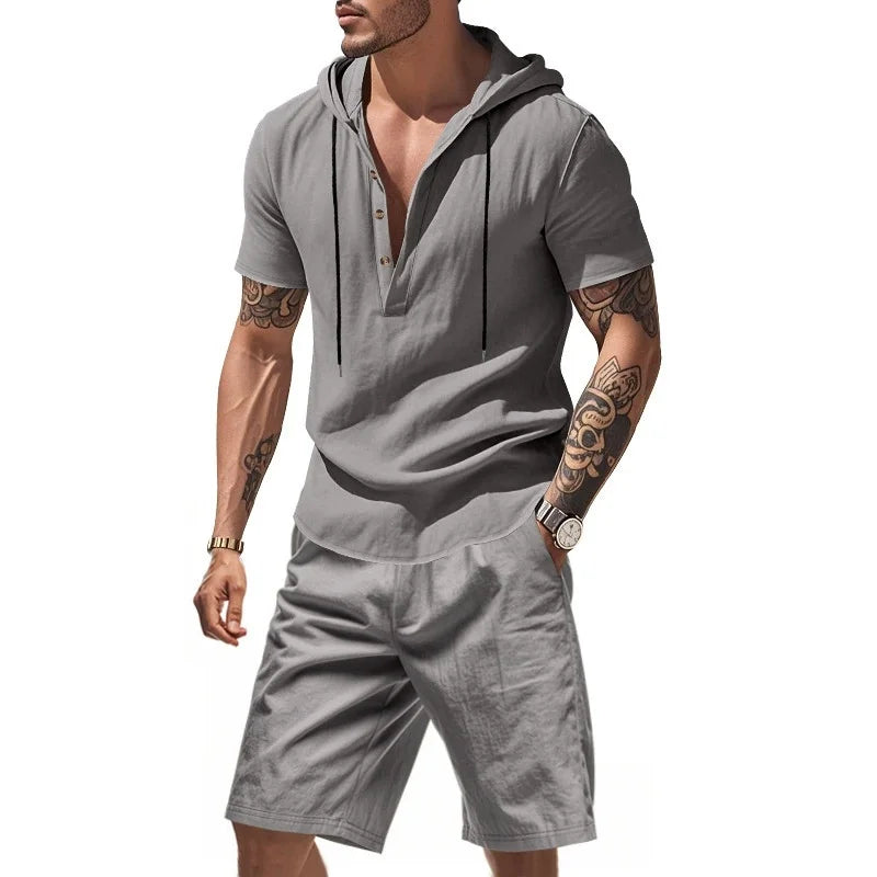 Reign | Men’s Hooded Short Set for Relaxed Summer Form
