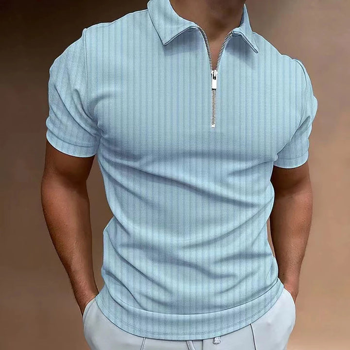 Darren | Men’s Polo Shirt featuring a Half-Zip Collar