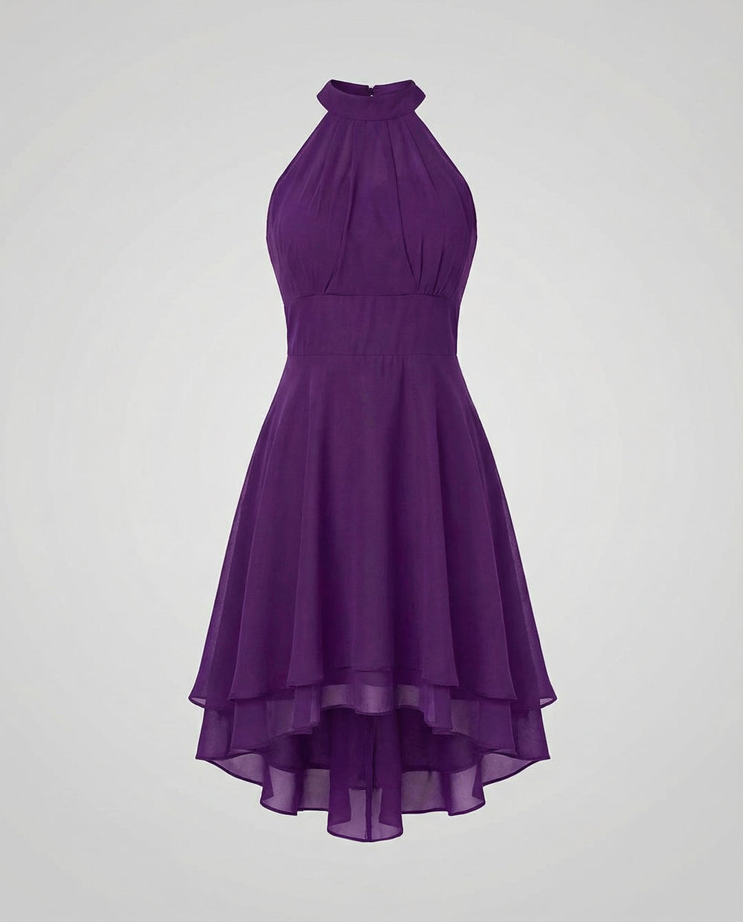 Virelle | Women’s Halter Neck Dress featuring layered hem