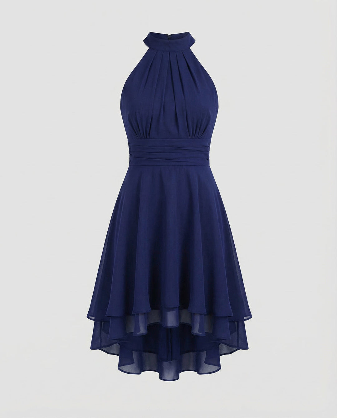 Virelle | Women’s Halter Neck Dress featuring layered hem