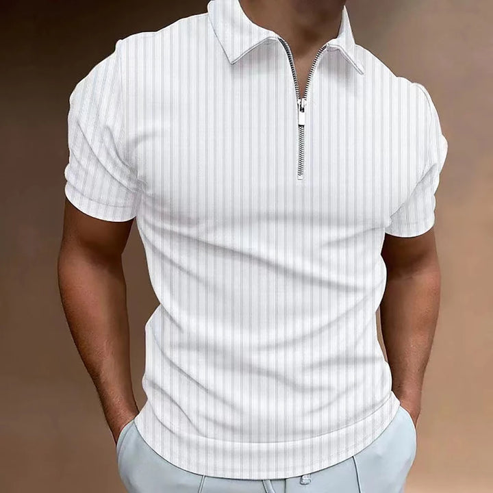 Darren | Men’s Polo Shirt featuring a Half-Zip Collar