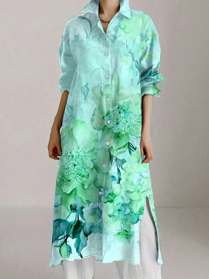 Ophelia | Women’s Floral Shirt Dress for Polished Day-Ready Style