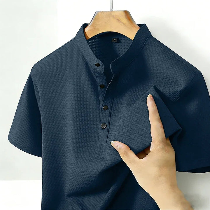 Royville | Men’s Short Sleeve Shirt with Stand Collar