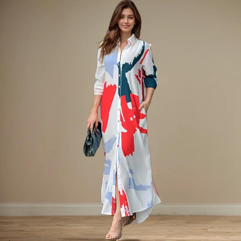 Marlowe | Women’s Abstract Shirt Dress for Relaxed Silhouette