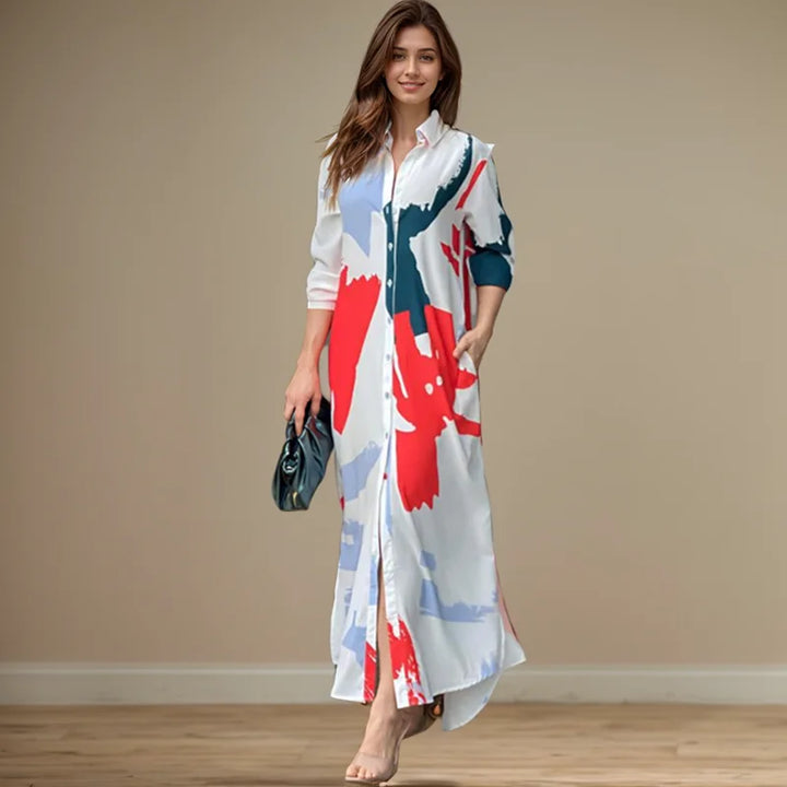 Marlowe | Women’s Abstract Shirt Dress for Relaxed Silhouette