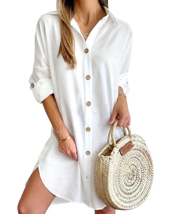 Aida | Women’s Button Shirt Dress for Cool Summer Refresh
