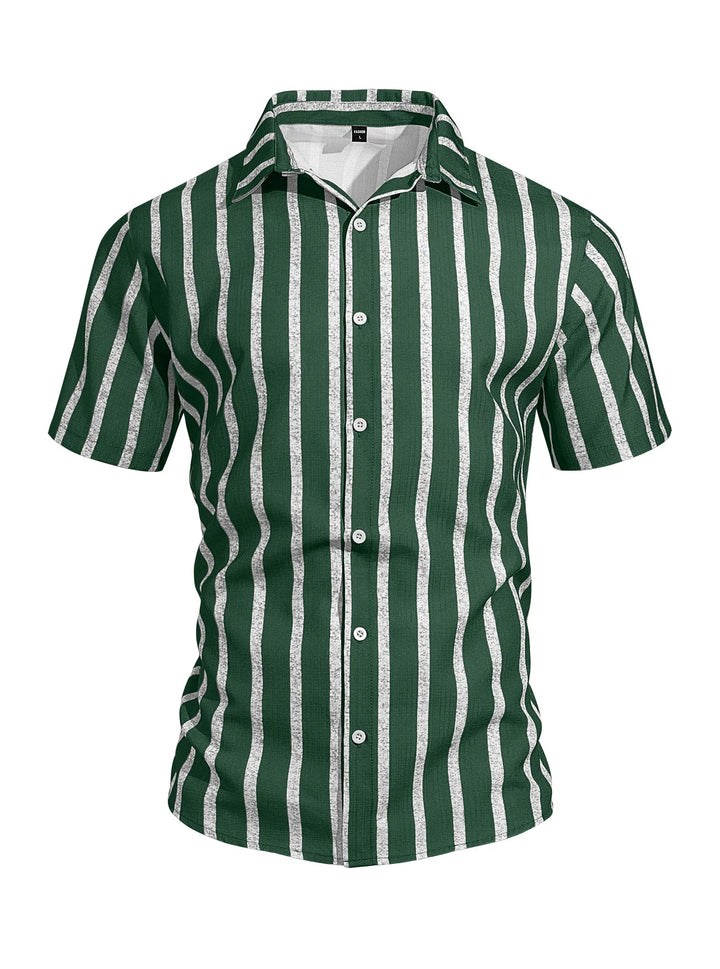 Tyde | Men’s Striped Short-Sleeve Shirt for Smart-Casual Wear