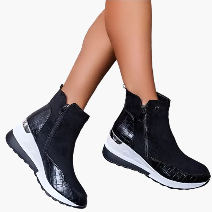 Lunira | Women’s Zip-Up Ankle Boots crafted with comfort at its core