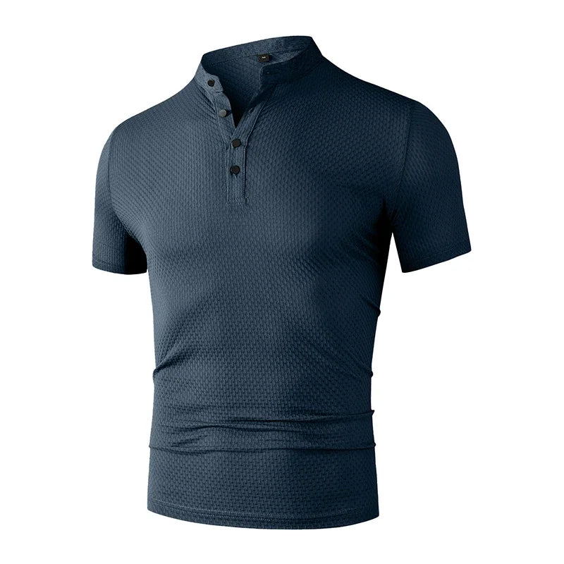 Royville | Men’s Short Sleeve Shirt with Stand Collar