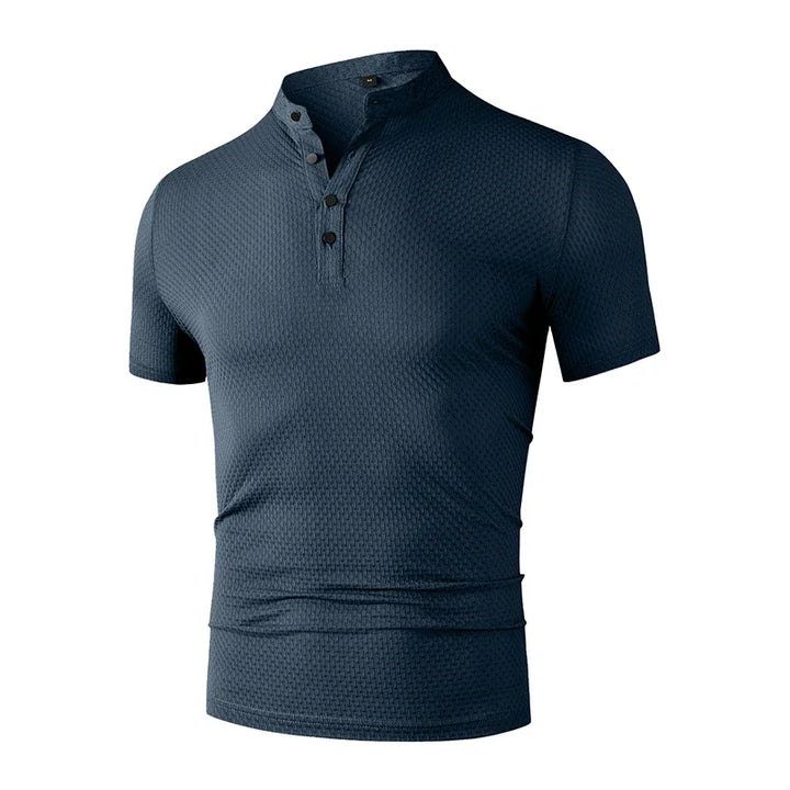Royville | Men’s Short Sleeve Shirt with Stand Collar
