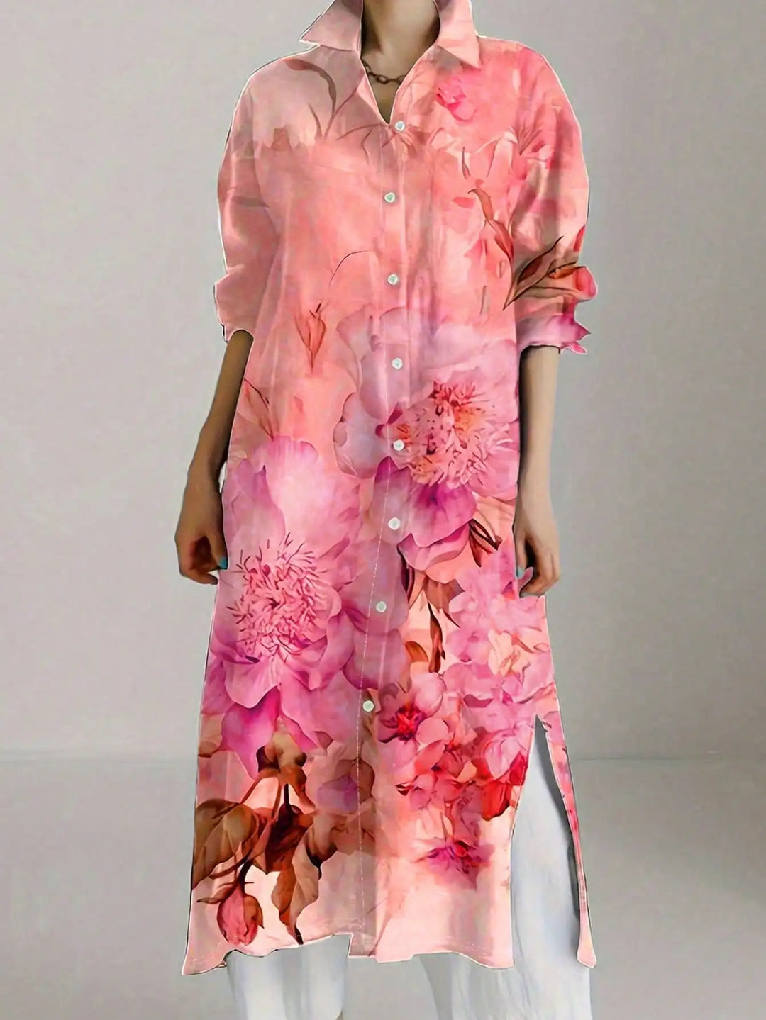 Ophelia | Women’s Floral Shirt Dress for Polished Day-Ready Style