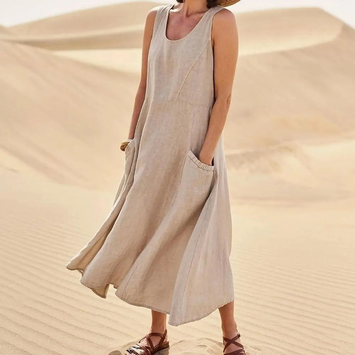 Alazne | Women’s Sleeveless Maxi Dress in an Easy A-Line Shape