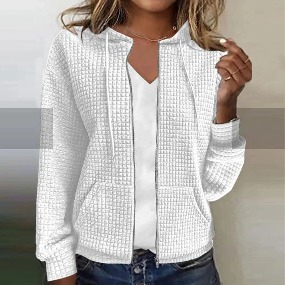 Briony | Women’s Zip-Up Hoodie with textured finish