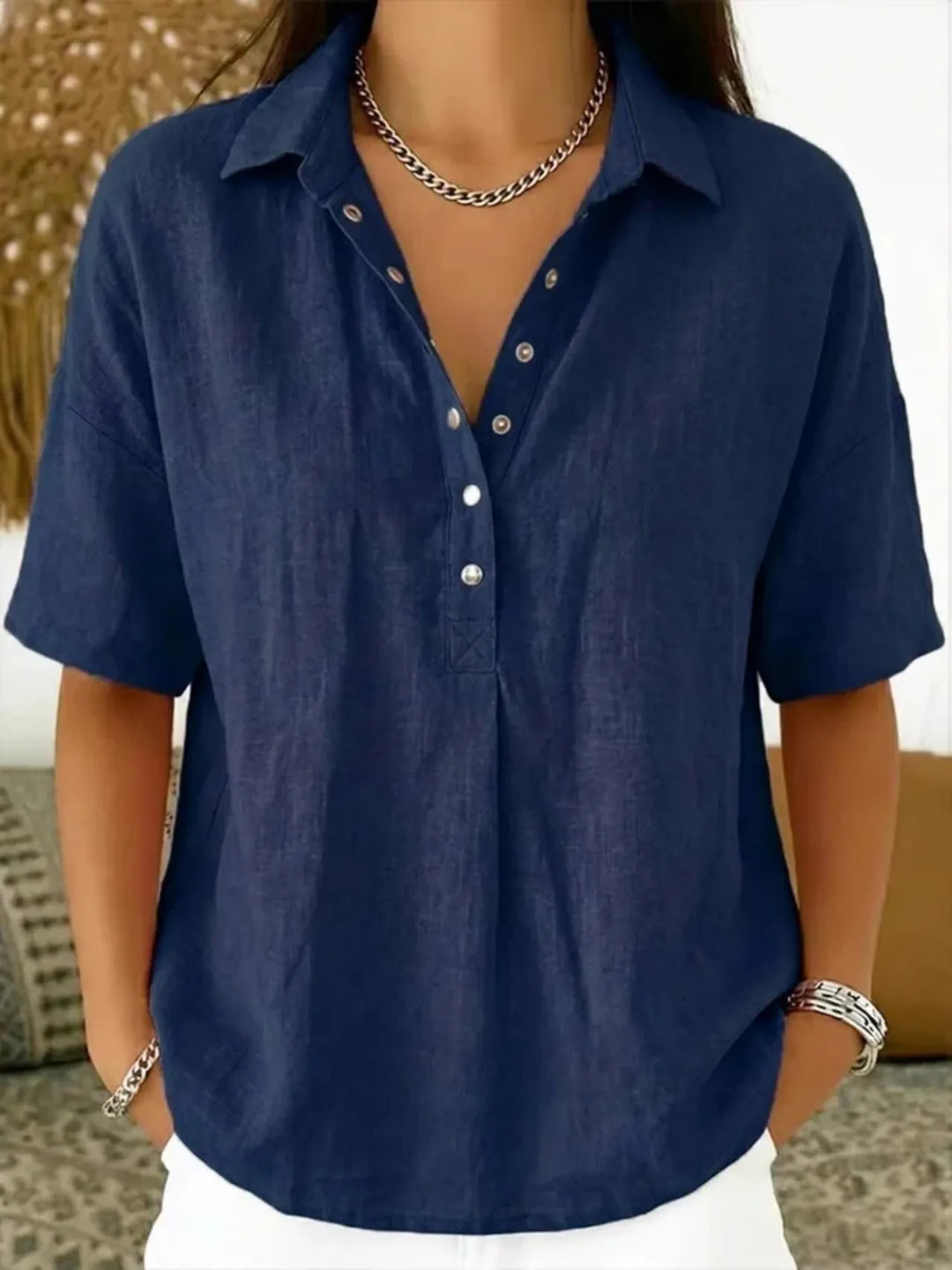 Linnea | Women’s Collared Blouse for Easy Everyday Fitting