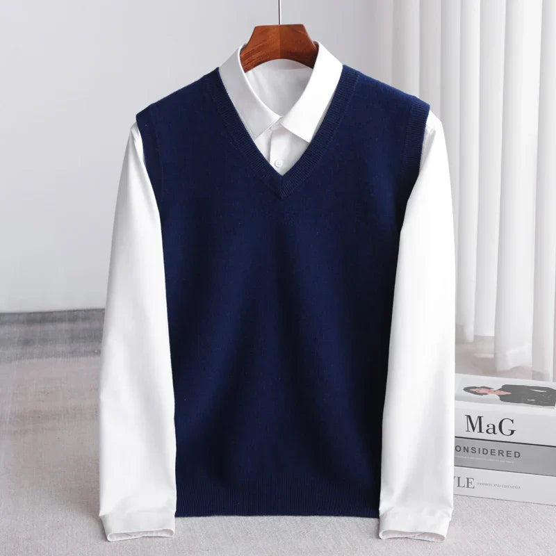 Felton | Men’s Layered Shirt featuring a V-Neck Overlay