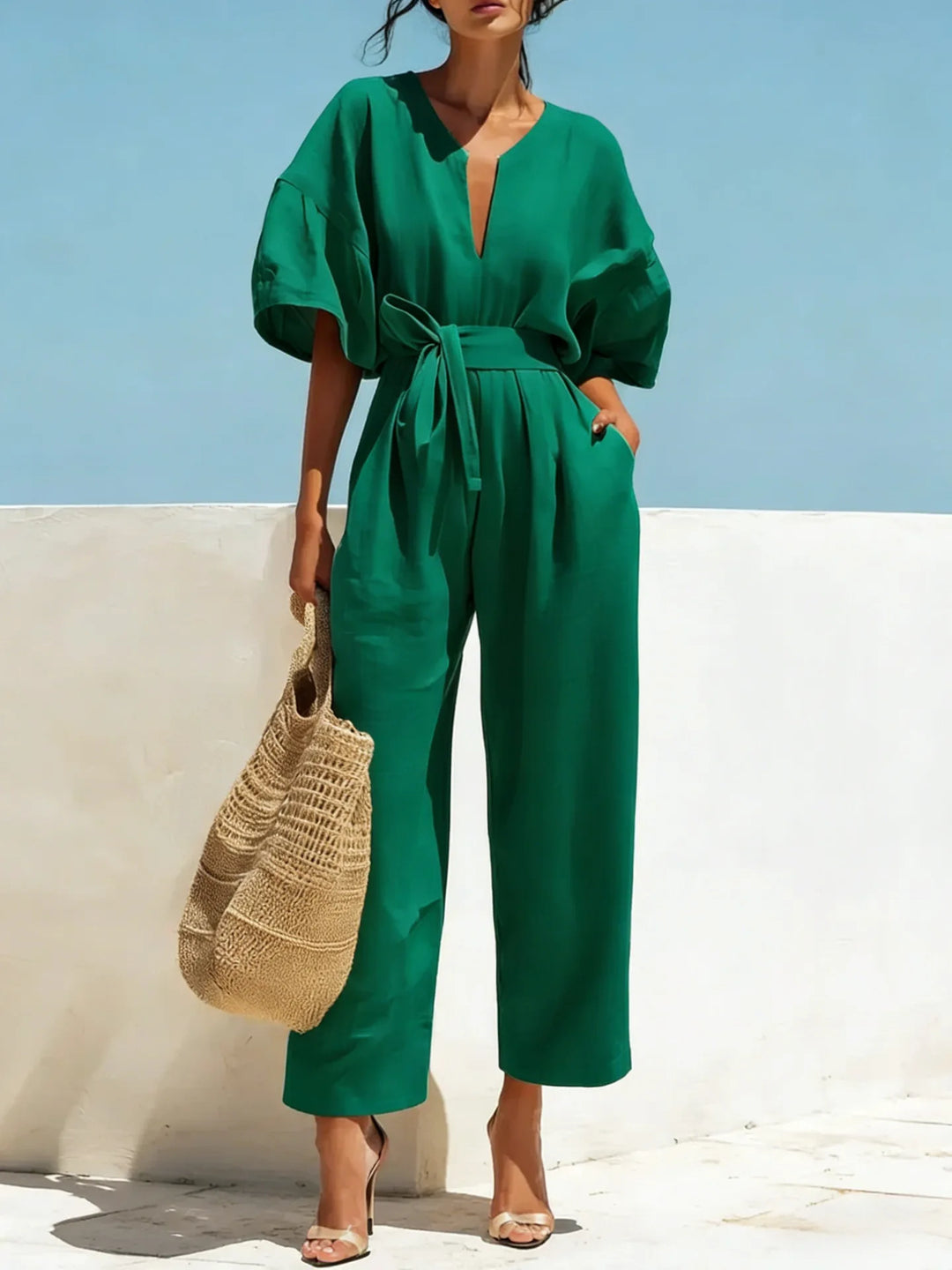 Aurette | Women’s Belted Jumpsuit for Relaxed Daywear