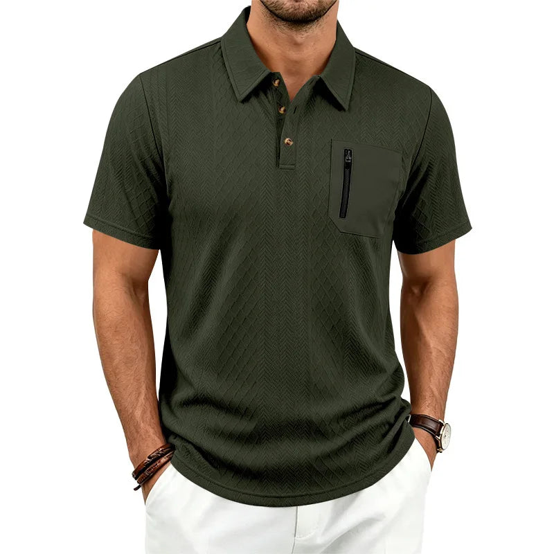 Arnold | Men’s Polo Shirt with Zip Chest Pocket