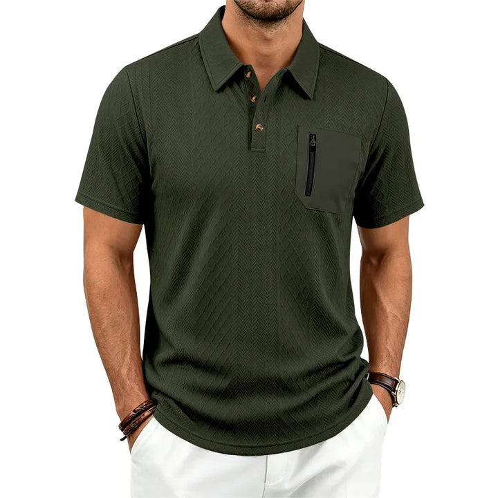 Arnold | Men’s Polo Shirt with Zip Chest Pocket