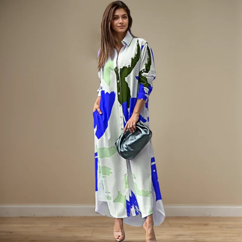 Marlowe | Women’s Abstract Shirt Dress for Relaxed Silhouette