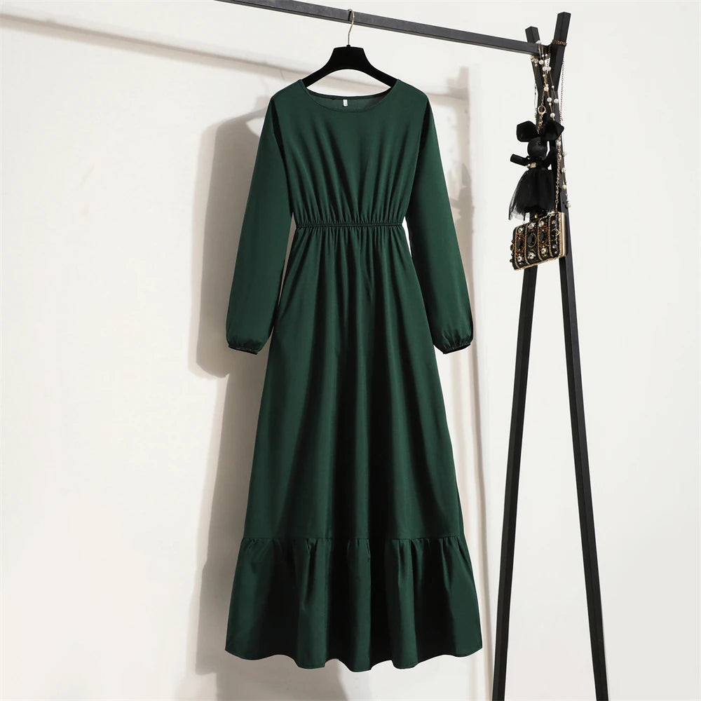 Kamila | Women’s Midi Dress with Tiered Hem Finishing