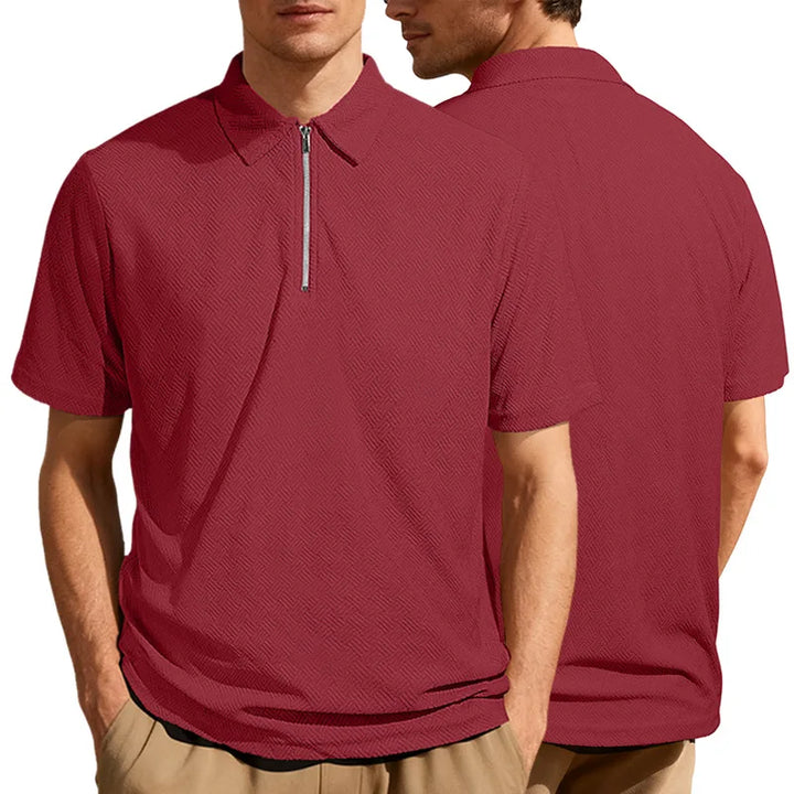 Gethin | Men’s Zip Polo Shirt for Relaxed Office Dressing