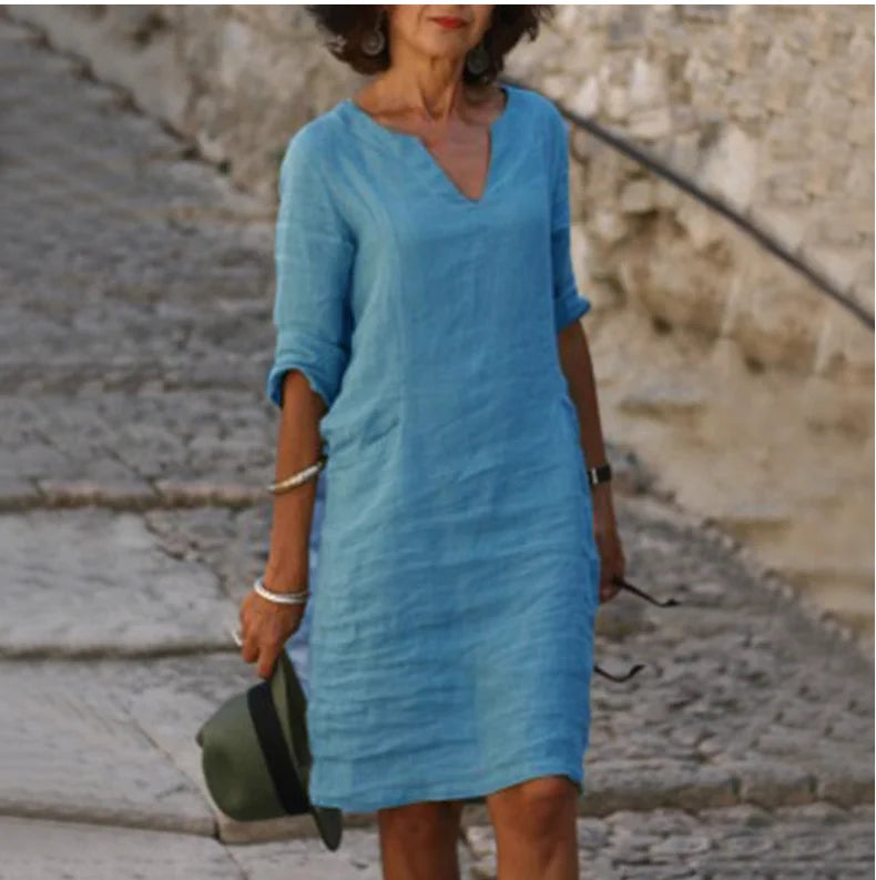 Marnie | Women’s V-Neck Tunic Dress for Weekend Dressing Up