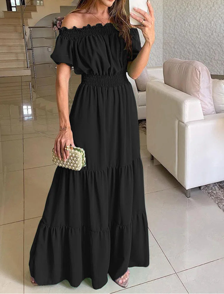 Edith | Women’s Off Shoulder Maxi Dress for Summer Occasions