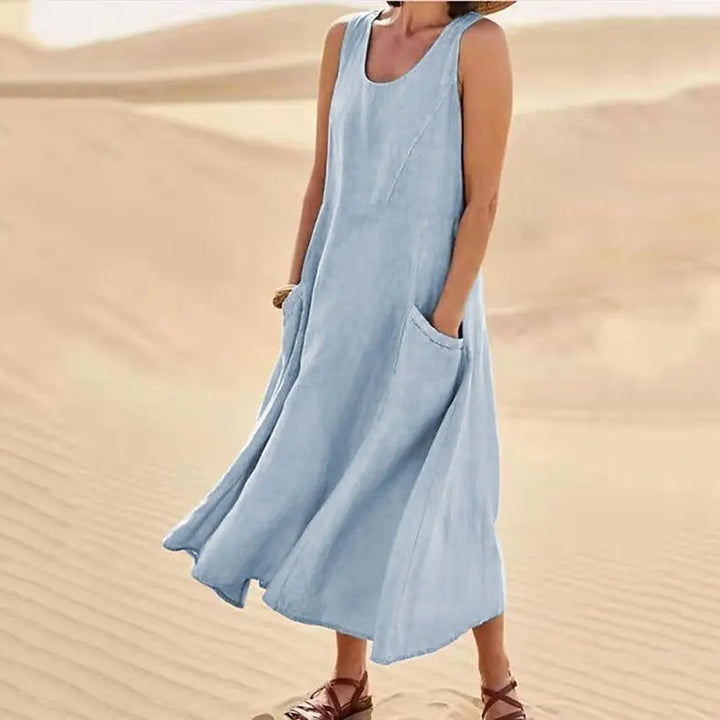 Alazne | Women’s Sleeveless Maxi Dress in an Easy A-Line Shape
