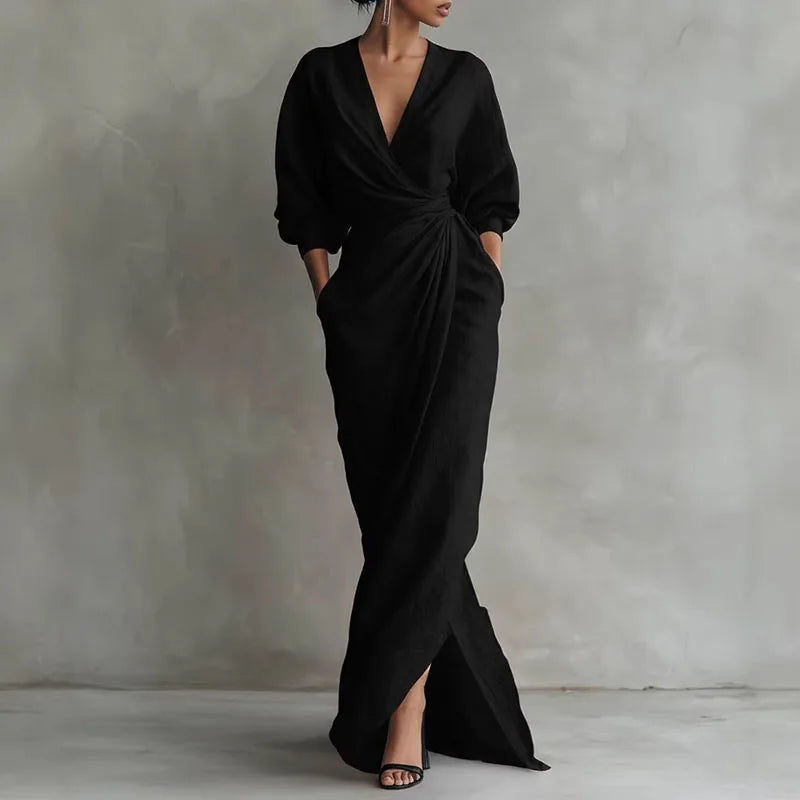 Lucia | Women’s Maxi Dress in a Soft Wrap Shape
